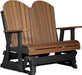 LuxCraft LuxCraft Antique Mahogany 4 ft. Recycled Plastic Adirondack Outdoor Glider Antique Mahogany on Black Adirondack Glider 4APGAMB