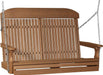 LuxCraft LuxCraft Antique Mahogany Classic Highback 4ft. Recycled Plastic Porch Swing Antique Mahogany Porch Swing 4CPSAM