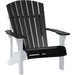 LuxCraft LuxCraft Black Deluxe Recycled Plastic Adirondack Chair Black on White Adirondack Deck Chair