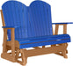 LuxCraft LuxCraft Blue 4 ft. Recycled Plastic Adirondack Outdoor Glider Blue on Cedar Adirondack Glider 4APGBC