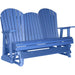 LuxCraft LuxCraft Blue 5 ft. Recycled Plastic Adirondack Outdoor Glider Blue Adirondack Glider 5APGB
