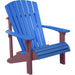LuxCraft LuxCraft Blue Deluxe Recycled Plastic Adirondack Chair Blue on Cherrywood Adirondack Deck Chair PDACBCW