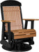 LuxCraft LuxCraft Cedar 2 foot Classic Highback Recycled Plastic Swivel Glider Chair Cedar on Black Glider Chair 2SCPGCB