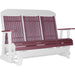 LuxCraft LuxCraft Cherry 5 ft. Recycled Plastic Highback Outdoor Glider Cherry on White Highback Glider 5CPGCWH
