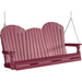 LuxCraft LuxCraft Cherry Adirondack 5ft. Recycled Plastic Porch Swing Cherry / Adirondack Porch Swing Porch Swing 5APSC
