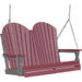 LuxCraft LuxCraft Cherry wood Adirondack 4ft. Recycled Plastic Porch Swing Cherrywood on Slate / Adirondack Porch Swing Porch Swing 4APSCWS