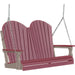 LuxCraft LuxCraft Cherry wood Adirondack 4ft. Recycled Plastic Porch Swing Cherrywood on Weatherwood / Adirondack Porch Swing Porch Swing 4APSCWWW