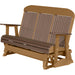 LuxCraft LuxCraft Chestnut Brown 5 ft. Recycled Plastic Highback Outdoor Glider With Cup Holder Chestnut Brown on Cedar Highback Glider 5CPGCBRC-CH