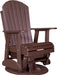 LuxCraft Luxcraft Chestnut Brown Adirondack Recycled Plastic Swivel Glider Chair Chestnut Brown Glider Chair 2ARSCWestnutBrown