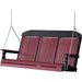 LuxCraft Classic Highback 5ft. porch swing in cherrywood on black