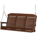 LuxCraft Classic Highback 5ft. porch swing in chestnut brown