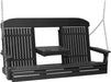 LuxCraft LuxCraft Classic Highback 5ft. Recycled Plastic Porch Swing With Cup Holder Black / Classic Porch Swing Porch Swing 5CPSBK