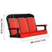 LuxCraft LuxCraft Classic Highback 5ft. Recycled Plastic Porch Swing With Cup Holder Red On Black / Classic Porch Swing Porch Swing 5CPSRB