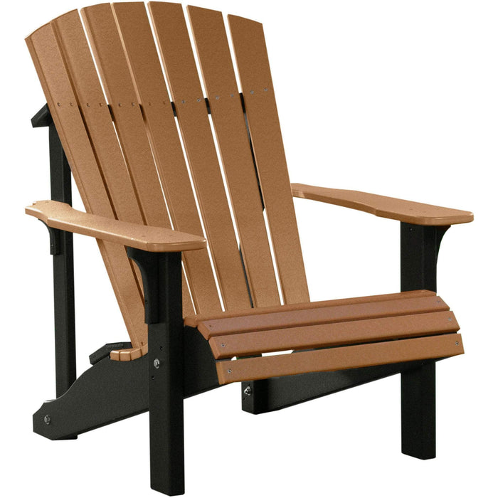 LuxCraft Silla Adirondack Deluxe — Cedro sobre Negro