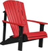 LuxCraft Chestnut Brown Deluxe Recycled Plastic Adirondack Chair With Cup Holder