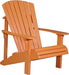 LuxCraft Chestnut Brown Deluxe Recycled Plastic Adirondack Chair With Cup Holder