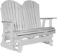 LuxCraft LuxCraft Dove Gray 4 ft. Recycled Plastic Adirondack Outdoor Glider Dove Gray on White Adirondack Glider 4APGDGWH