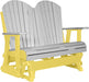 LuxCraft LuxCraft Dove Gray 4 ft. Recycled Plastic Adirondack Outdoor Glider Dove Gray on Yellow Adirondack Glider 4APGDGY