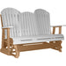 LuxCraft LuxCraft Dove Gray 5 ft. Recycled Plastic Adirondack Outdoor Glider With Cup Holder Dove Gray on Cedar Adirondack Glider 5APGDGC-CH