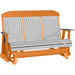 LuxCraft LuxCraft Dove Gray 5 ft. Recycled Plastic Highback Outdoor Glider With Cup Holder Dove Gray on Tangerine Highback Glider 5CPGDGT-CH