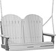 LuxCraft LuxCraft Dove Gray Adirondack 4ft. Recycled Plastic Porch Swing With Cup Holder Dove Gray on Slate / Adirondack Porch Swing Porch Swing 4APSDGS-CH