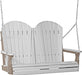 LuxCraft LuxCraft Dove Gray Adirondack 4ft. Recycled Plastic Porch Swing With Cup Holder Porch Swing