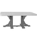 LuxCraft LuxCraft Dove Gray Recycled Plastic 4x6 Rectangular Table Dove Gray On Slate / Bar Tables P46RTBDGS