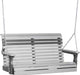 LuxCraft LuxCraft Dove Gray Rollback 4ft. Recycled Plastic Porch Swing With Cup Holder Dove Gray On Slate Porch Swing 4PPSDGS