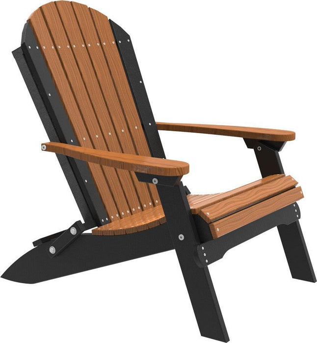 LuxCraft Folding Recycled Plastic Adirondack Chair