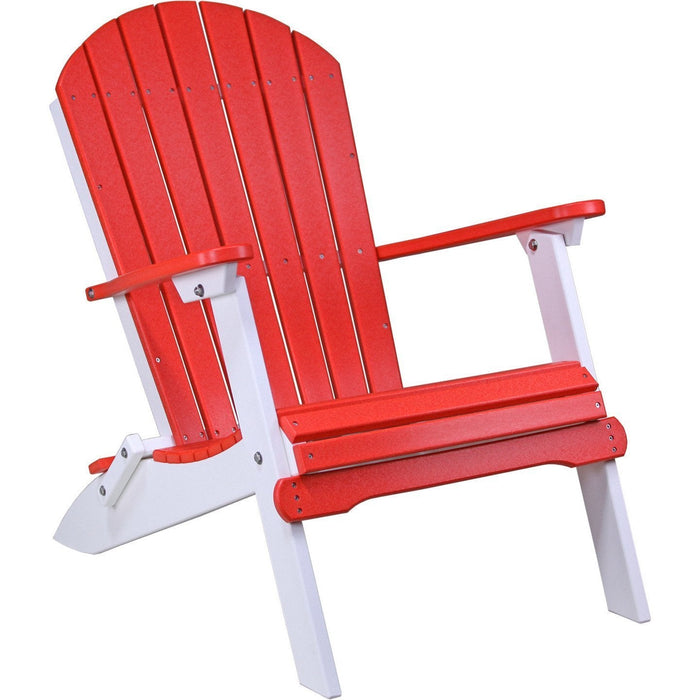 LuxCraft Folding Recycled Plastic Adirondack Chair
