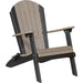 LuxCraft Folding Recycled Plastic Adirondack Chair With Cup Holder