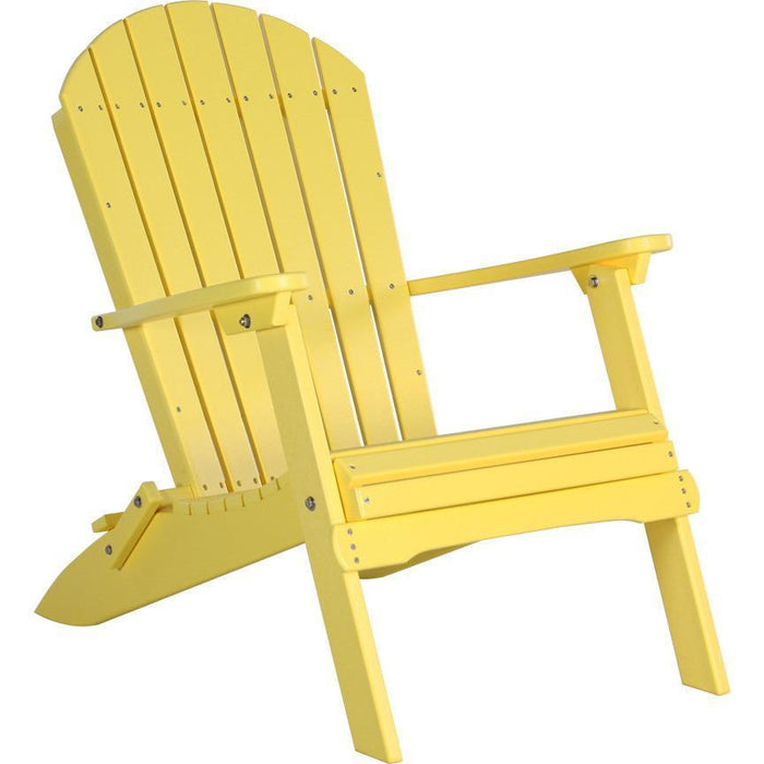 LuxCraft Folding Recycled Plastic Adirondack Chair