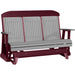 LuxCraft LuxCraft Gray 5 ft. Recycled Plastic Highback Outdoor Glider With Cup Holder Gray on Cherrywood Highback Glider 5CPGRCW-CH