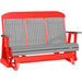 LuxCraft LuxCraft Gray 5 ft. Recycled Plastic Highback Outdoor Glider With Cup Holder Gray on Red Highback Glider 5CPGRR-CH
