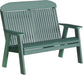 LuxCraft LuxCraft Green 4' Classic Highback Recycled Plastic Bench Green Bench 4CPBG