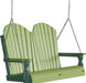 LuxCraft LuxCraft Lime Green Adirondack 4ft. Recycled Plastic Porch Swing Lime Green on Green / Adirondack Porch Swing Porch Swing 4APSLGG