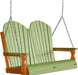 LuxCraft LuxCraft Lime Green Adirondack 4ft. Recycled Plastic Porch Swing Lime Green on Tangerine / Adirondack Porch Swing Porch Swing 4APSLGT