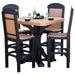 LuxCraft LuxCraft Poly 41' Square Table Set with 4 Regular Chairs Dining Sets