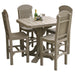 LuxCraft LuxCraft Poly 41' Square Table Set with 4 Regular Chairs Dining Sets