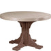 LuxCraft LuxCraft Recycled Plastic 4' Round Table Weather Wood On Chestnut Brown / Bar Tables P4RTBWWCBR