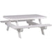 LuxCraft LuxCraft Recycled Plastic 6' Rectangular Picnic Table White Tables P6RPTW