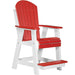 LuxCraft LuxCraft Recycled Plastic Adirondack Balcony Chair With Cup Holder Red On White Adirondack Chair PABCRW