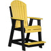 LuxCraft Aruba Blue Recycled Plastic Adirondack Balcony Chair With Cup Holder