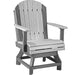 LuxCraft LuxCraft Recycled Plastic Adirondack Swivel Chair With Cup Holder Dove Gray On Slate / Bar Chair Adirondack Chair PASCBDGS