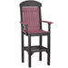 LuxCraft LuxCraft Recycled Plastic Captain Chair With Cup Holder Cherrywood On Black / Bar Chair Chair PCCBCWB