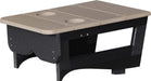 LuxCraft LuxCraft Recycled Plastic Center Table Cupholder With Cup Holder Weatherwood on Black Accessories PCTAWWB