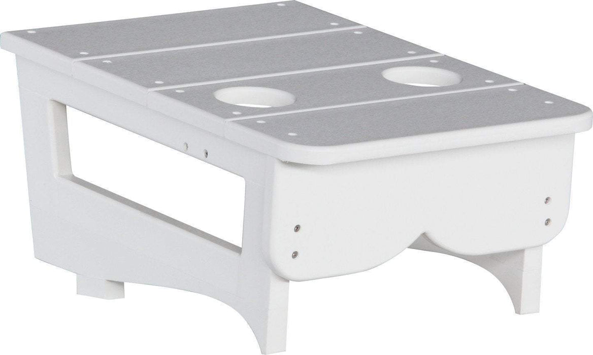 LuxCraft LuxCraft Recycled Plastic Center Table Cupholder With Cup Holder White Accessories PCTAW