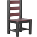 LuxCraft LuxCraft Recycled Plastic Contemporary Regular Chair Cherrywood On Black Chair PCRCCWB