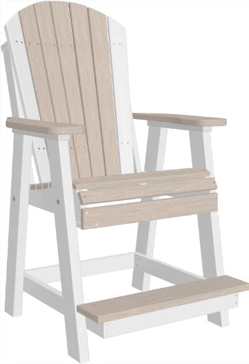 Luxcraft Recycled Plastic Counter Height Adirondack Tete-a-tete Balcony Set