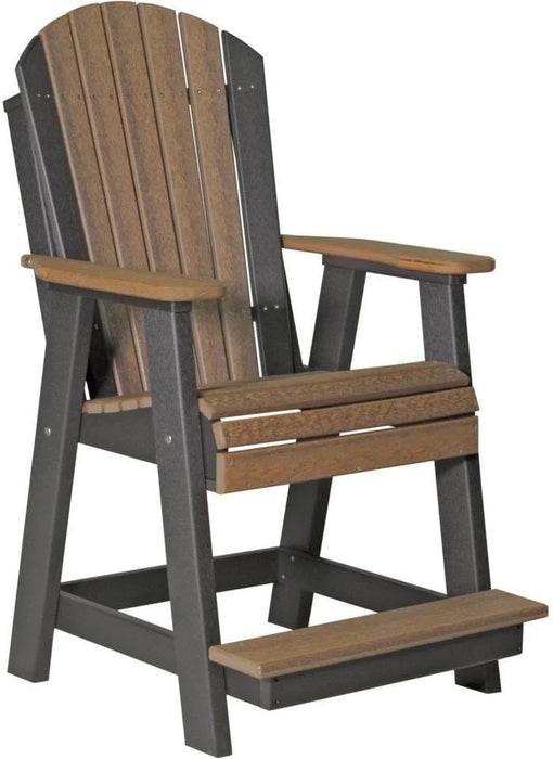 Luxcraft Recycled Plastic Counter Height Adirondack Tete-a-tete Balcony Set